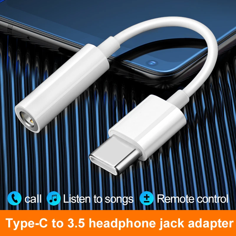 Tethering Cable Usb - USB-C-auf-3,5-mm-Kopfhöreranschluss-Adapter, Aux-Audiokabel für Samsung Galaxy, Huawei,