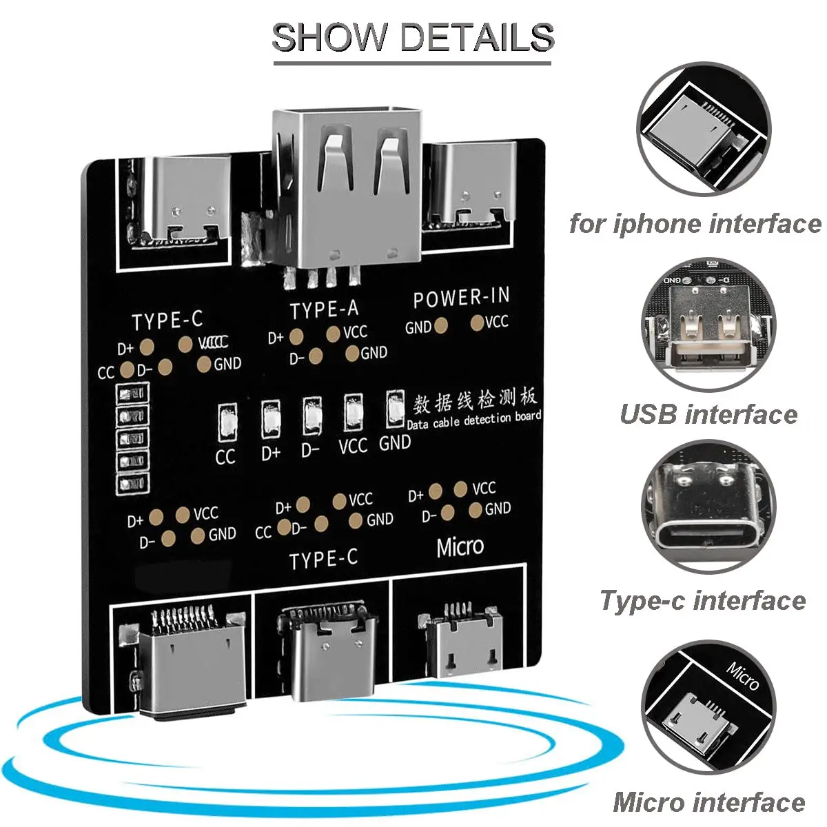 Tethering Cable Usb - DT3 Datenkabel-Erkennungsplatine Typ C Micro USB