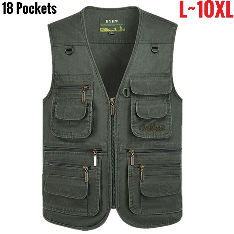 Photography Jacket - Multi Tasche männer Weste Zipper Ärmellose