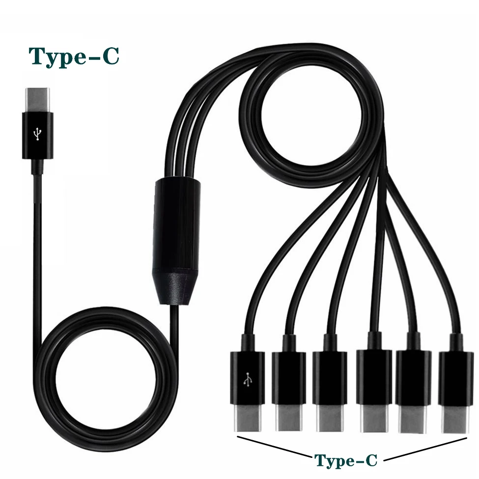 Photography Date - Typ-C-Stecker auf 3, 4, 6-Port-Typ-C-USB-C-Stecker, Y-Splitter,
