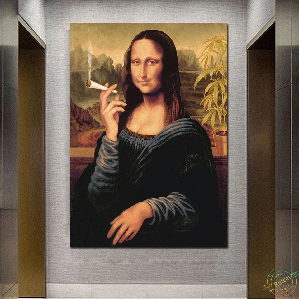 Photography Pose - (Kein Rahmen) Mona Lisa Rauchende Frau