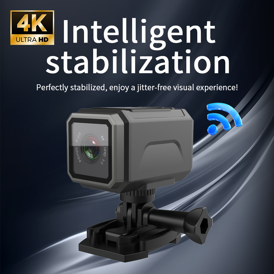 Photography Date - 4K EIS Actionkamera 125 ° Weitwinkel-WLAN,