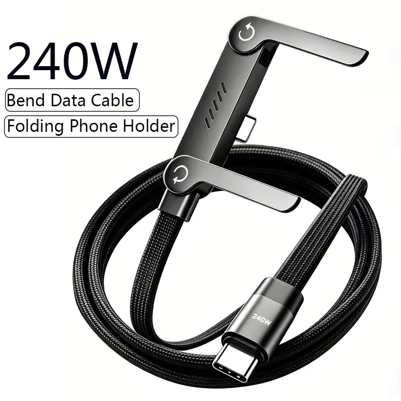 Tethering Cable Usb - 240W PD-Schnellladekabel Typ C zu Typ