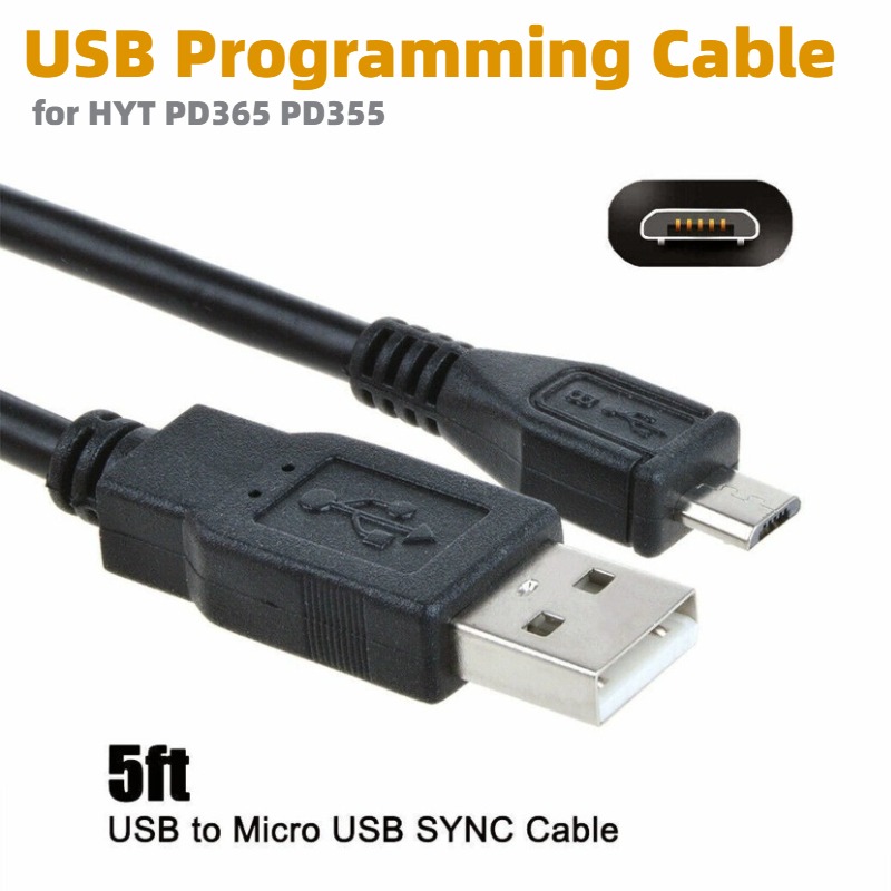 Tethering Cable Usb - Micro-USB-Programmierkabel für HYT Hytera PD365 PD355