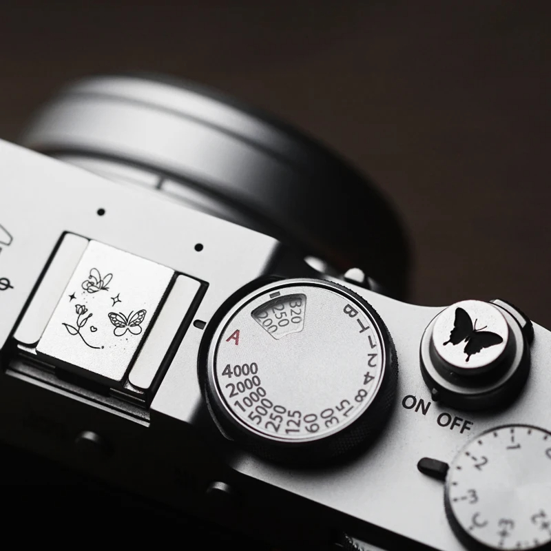Fujifilm Camera X100Vi - Metall-Blitzschuhabdeckung und Auslöserknopf-Set, staubdicht, kratzfest, Ersatzteile