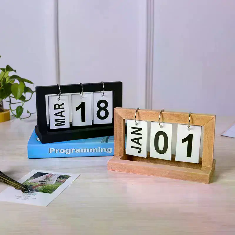 Ewiger Kalender aus Holz mit M – Photography Date Bewertung und Preis