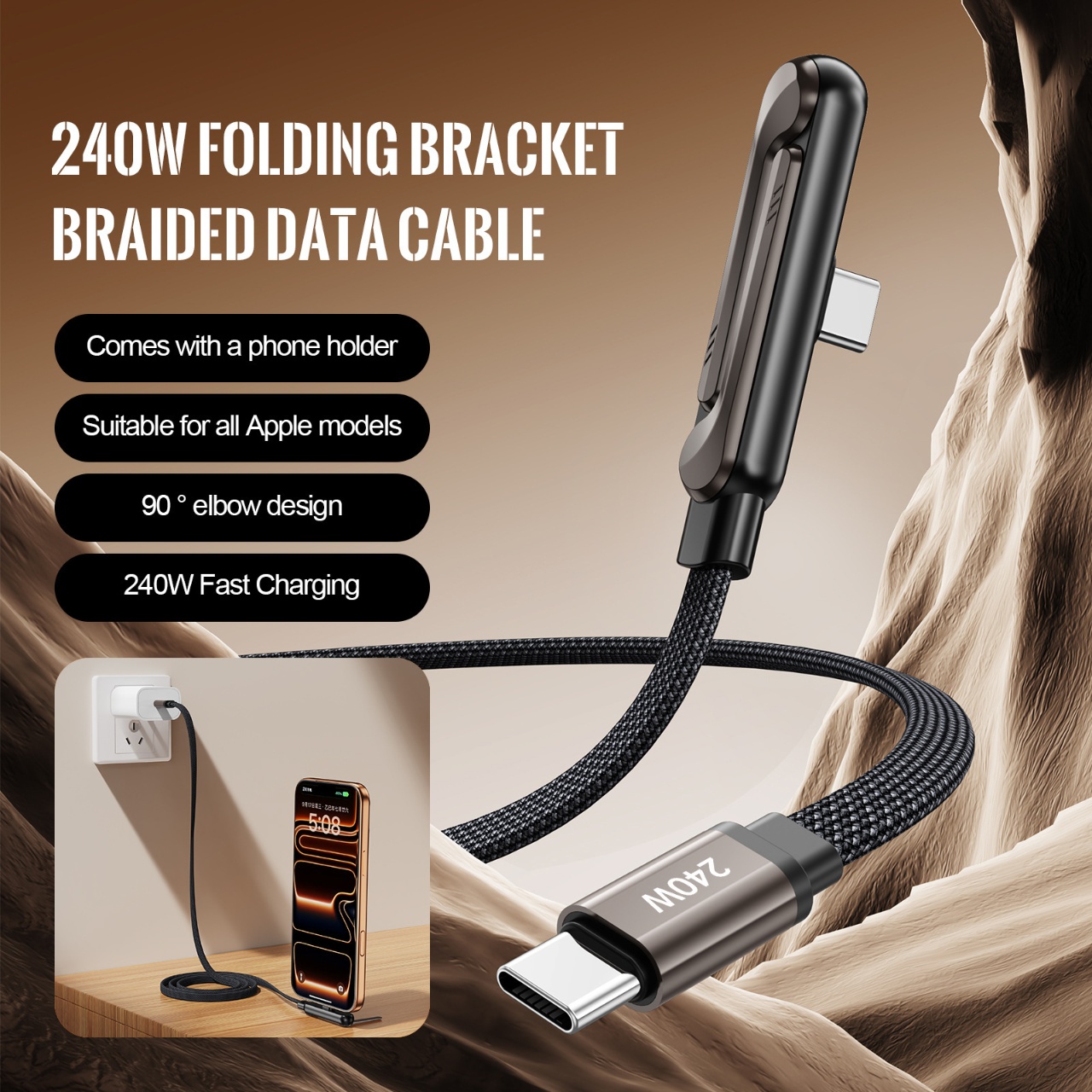 240W PD-Schnellladekabel Typ C – Tethering Cable Usb Bewertung und Preis